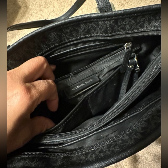 Michael Kors Signature logo pattern and logo charm purse - Picture 7 of 12